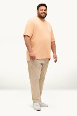 Chino - tapered fit - finition texturée