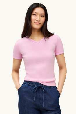 V-neck T-shirt - slim fit - skinny rib