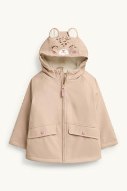 Étoile et léopard - veste de pluie avec capuche - doublée