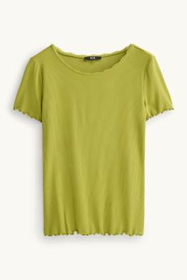 T-shirt - relaxed fit - finition côtelée