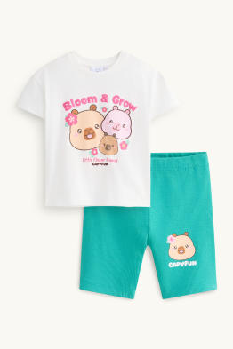 CapyFun - Set - Kurzarmshirt und Leggings - 2 teilig