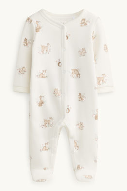 Woodland animals - baby sleepsuit