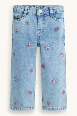 Nœud et fleur - wide leg jean - LYCRA®