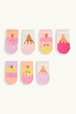 Multipack 7er - Eis - Socken mit Motiv