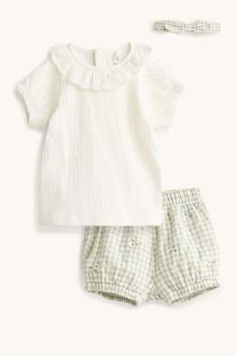 Blümchen - Baby-Outfit - 3 teilig