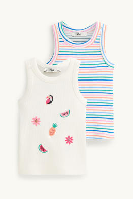 Multipack 2er - Tropen - Top - gerippt