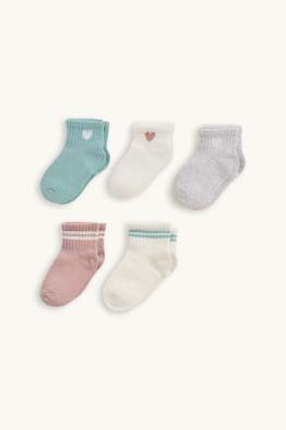 Multipack 5er - Herz - Baby-Socken mit Motiv