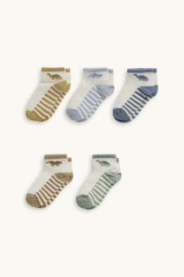 Multipack 5er - Dino - Baby-Socken mit Motiv
