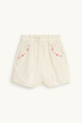 Petites fleurs - short en mousseline pour bébé