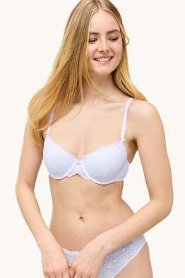 Underwire bra - DEMI - padded - broderie anglaise
