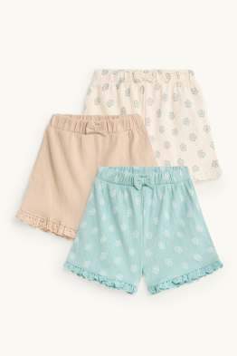 Lot de 3 - petites fleurs - shorts pour bébé