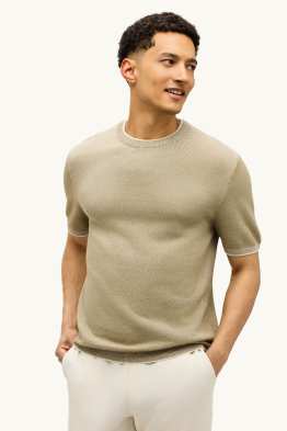 Dzianinowy T-shirt - regular fit
