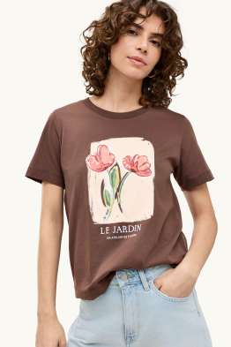 T-shirt - regular fit - shiny