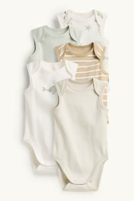 Confezione da 5 - animali marini - body neonati