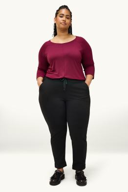 Pantalon en toile - mid waist - tapered fit