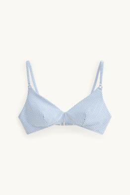 Bikini-Top - wattiert - bügellos - LYCRA® XTRA LIFE™ - gestreift