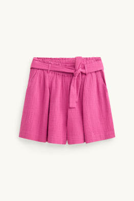 Musselin-Shorts - High Waist