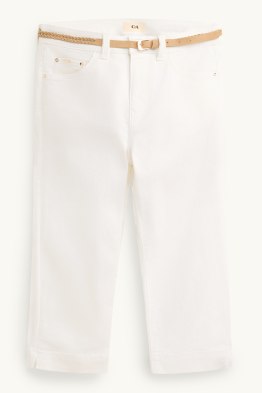 Capri Jeans - Mid Waist - Slim Fit