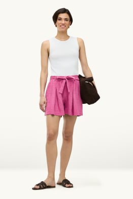 Musselin-Shorts - High Waist