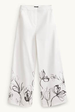 Stoffhose - High Waist - Wide Leg