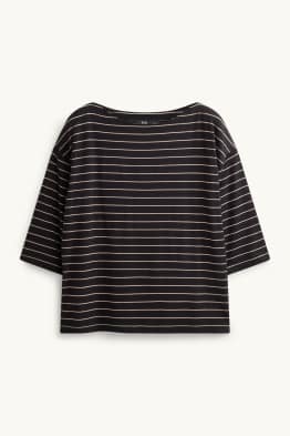 Tricou cu mânecă lungă - regular fit - cu dungi