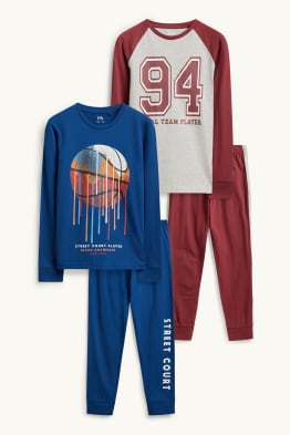 Multipack 2er - Basketball - Pyjama - 4 teilig