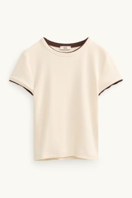 Samarreta de mànigues curtes - slim fit - estil 2 en 1