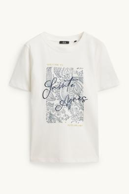 T-shirt ze strasem - regular fit
