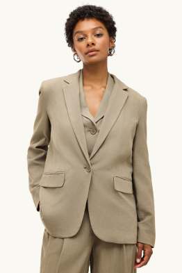Blazer mit Leinen-Anteil - Relaxed Fit