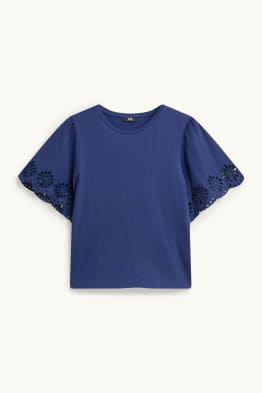 T-shirt - regular fit - broderie anglaise
