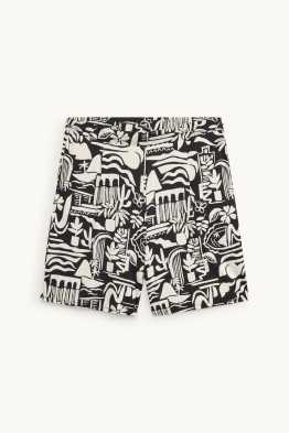 Shorts - Mid Waist - gemustert