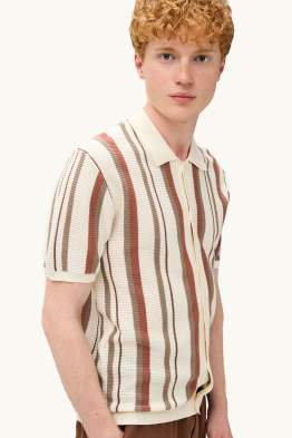 Strick-Hemd - Relaxed Fit - Kent - gestreift