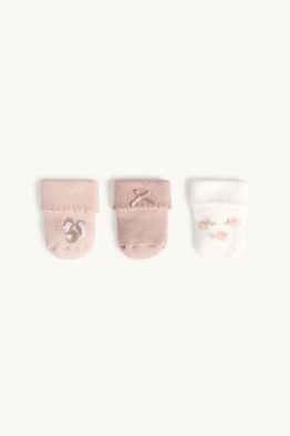 Multipack 3er - Eichhörnchen - Erstlings-Socken mit Motiv