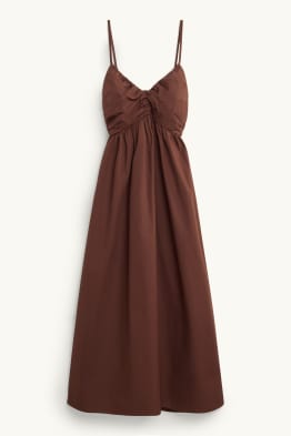 Fit & Flare Kleid mit V-Ausschnitt