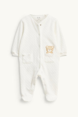 Bärchen - Baby-Schlafanzug - strukturiert