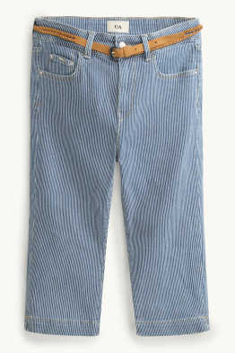 Jeans capri - vita media - slim fit - a righe
