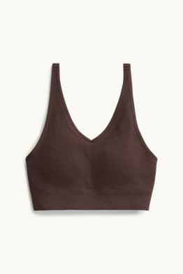 Sport-BH - voorgevormd - ribstof - seamless