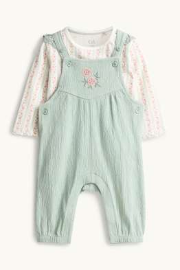 Petites fleurs - ensemble nouveau-né - 2 pièces