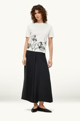 Pantalón de tela - high waist - wide leg