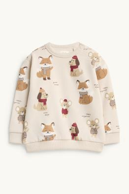 Renard, petit chien et souris - sweat bébé