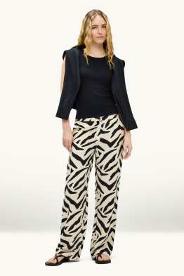 Pantalons de tela - high waist - wide leg - estampats