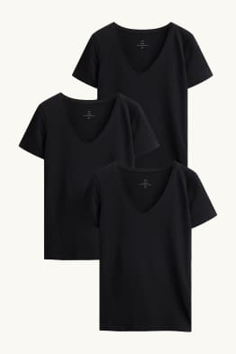 Multipack of 3 - V-neck T-shirt - slim fit
