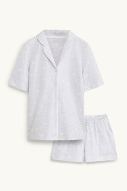 Shorty-Pyjama - gemustert