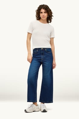 Crop wide leg jean - high waist