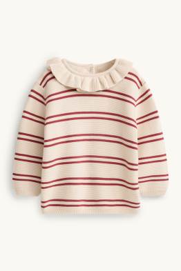 Baby-Pullover - gestreift
