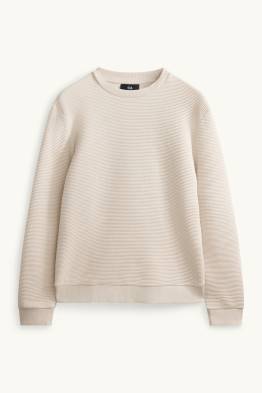 Sweatshirt - gerippt