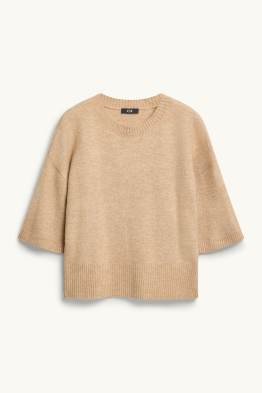 Strickpullover - kurzarm
