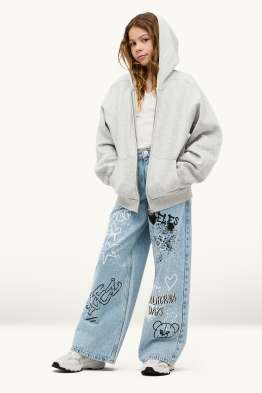 Graffiti - Wide Leg Jeans