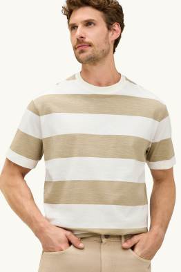 T-Shirt - Relaxed Fit - gestreift