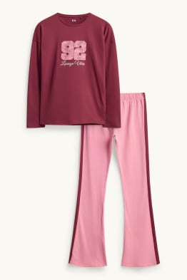 Pyjama - 2-delig - glanseffect